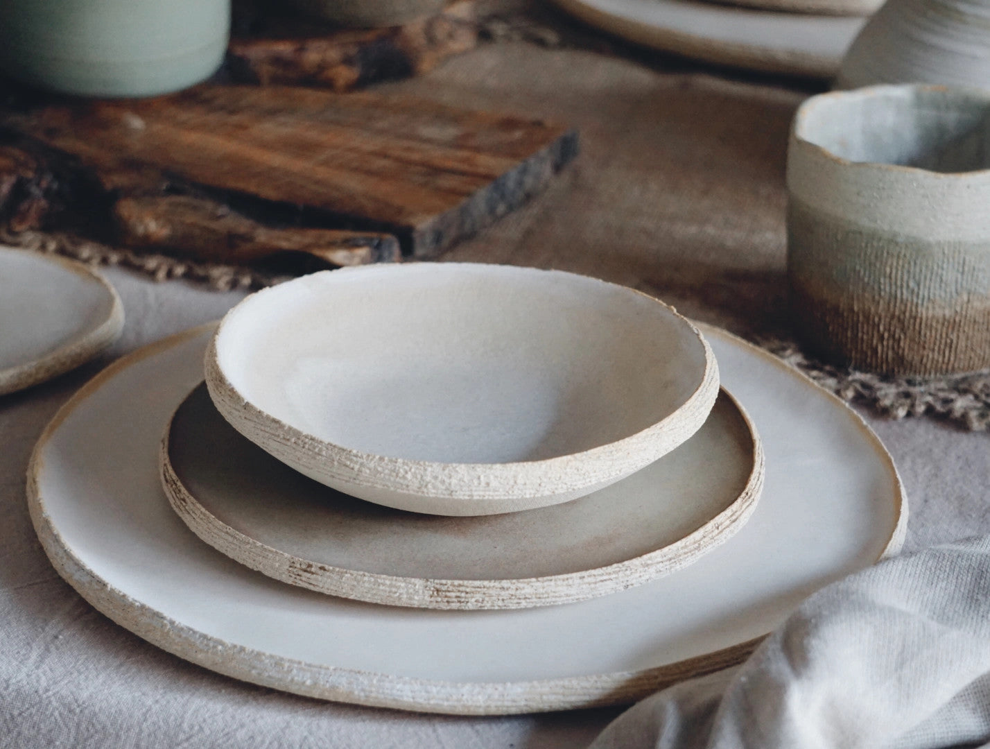 piatto fondo gres chamotte materia 18 cm