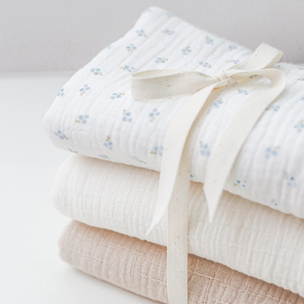 set di 3 panni in mussola forget me not