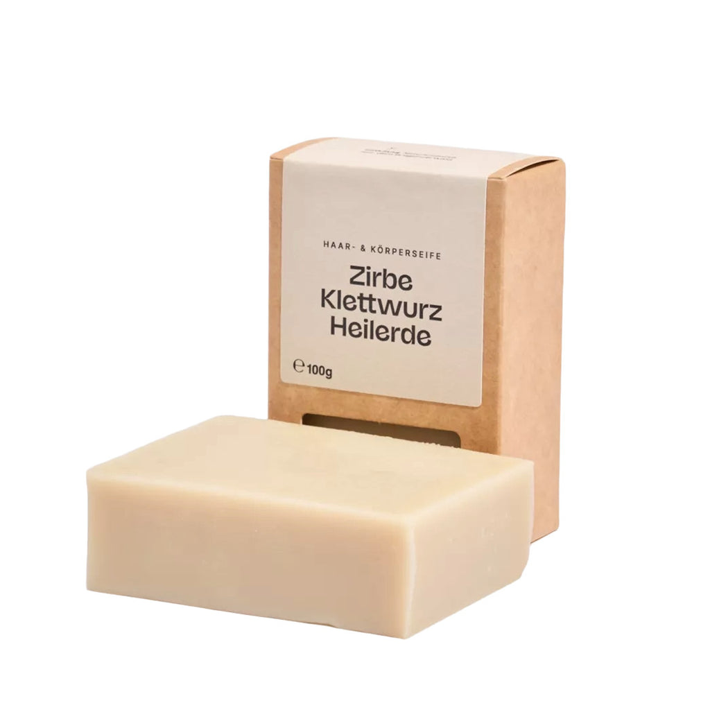 sapone solido capelli corpo pino cembro bardana argilla