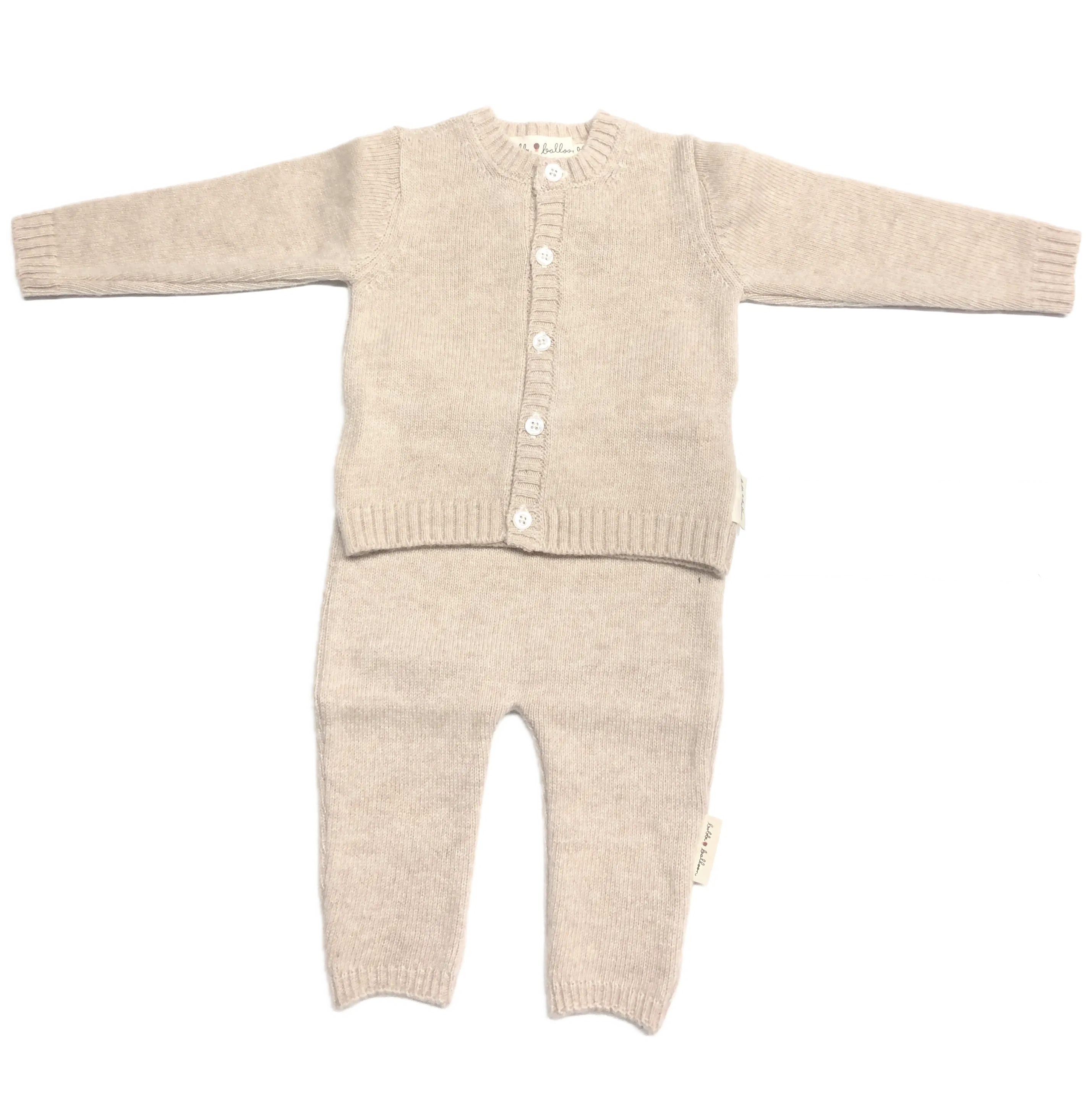 Completino Cardigan e Pantaloni 100% Lana