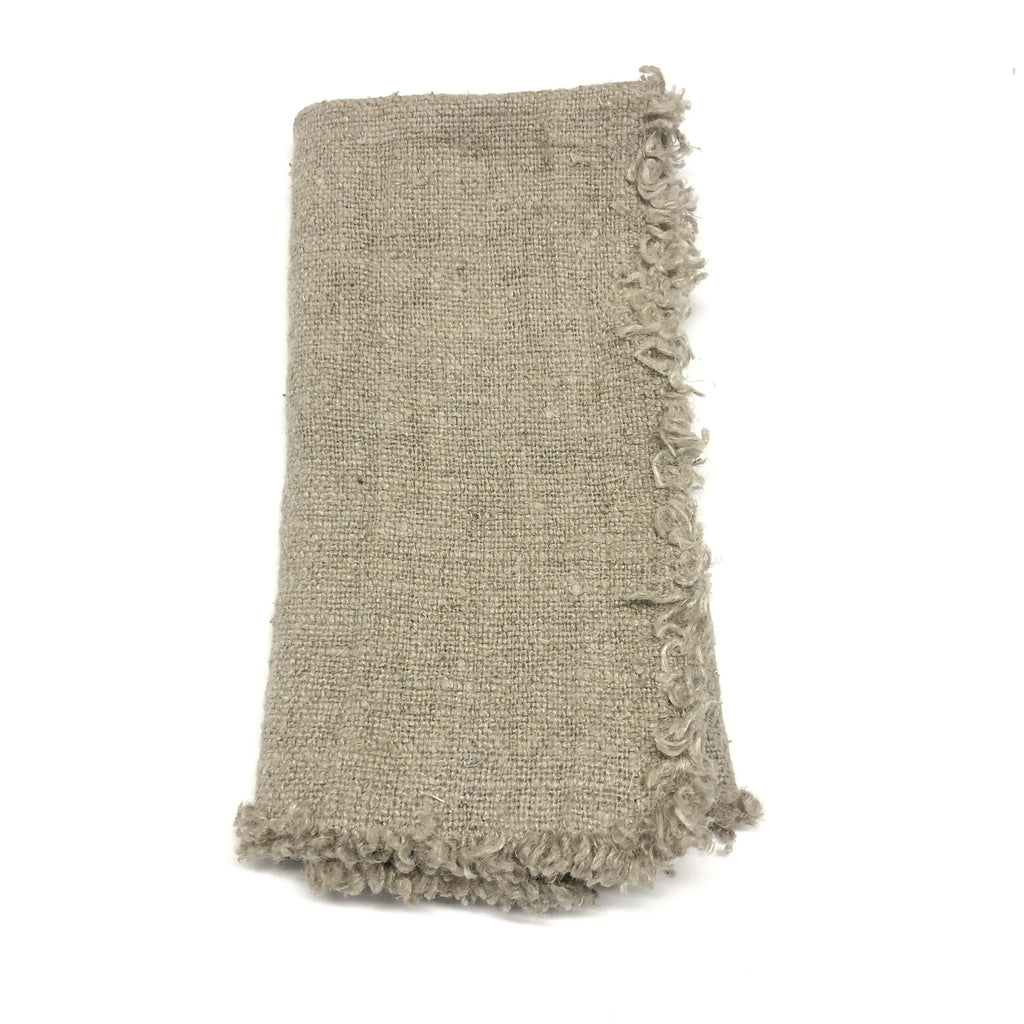 Set of 2 Napkins with fringes 100% linen