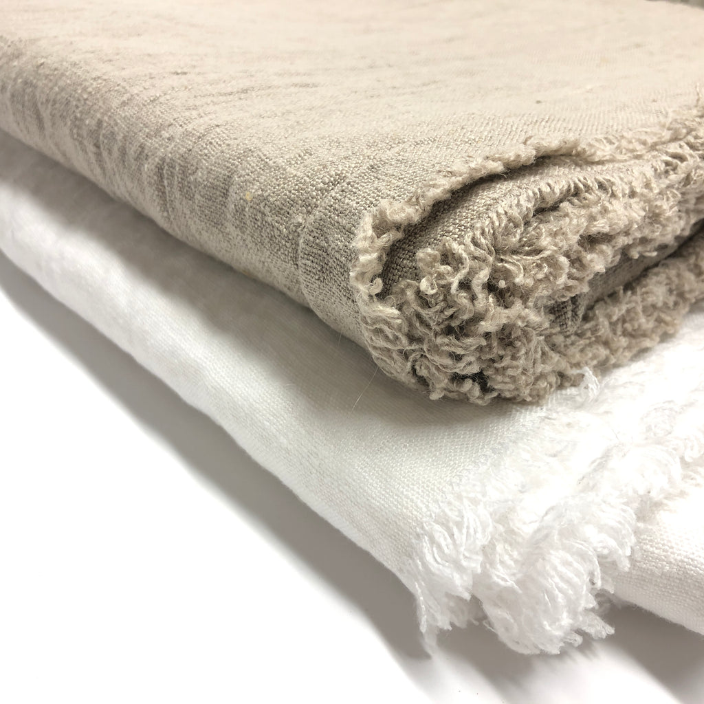 Fringed tablecloth 100% linen - 250gsm