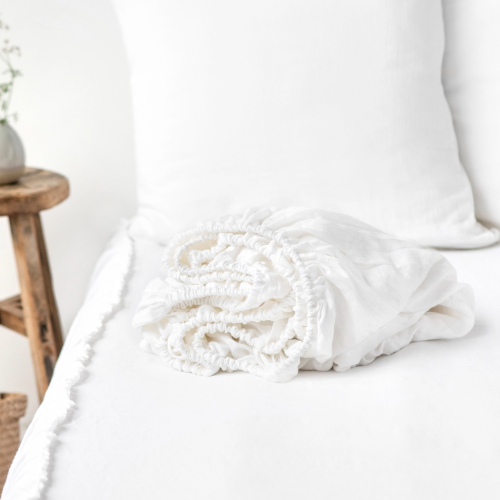 Fitted Sheet Double 100% Linen