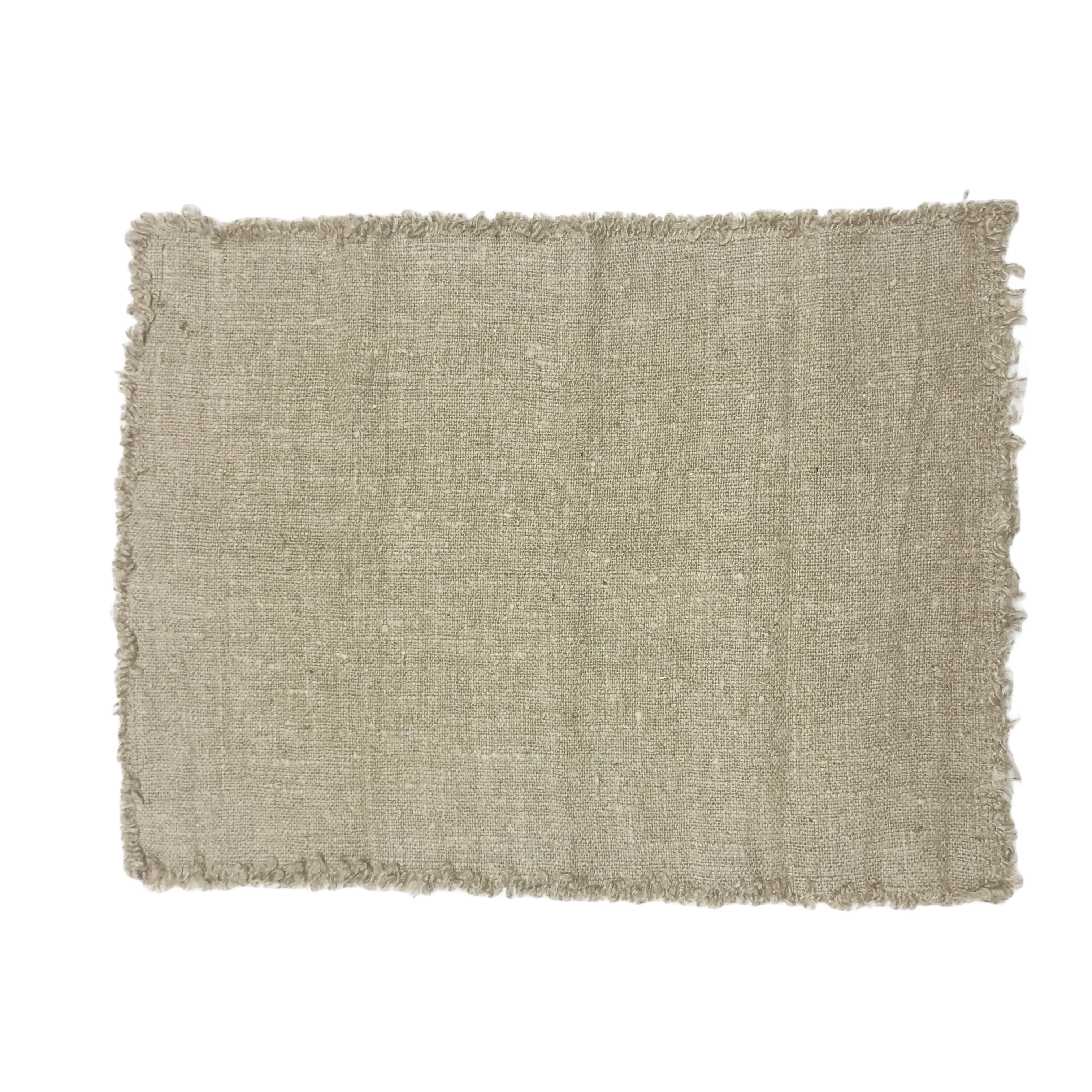 Set 2 Tovagliette 100% Lino con frange
