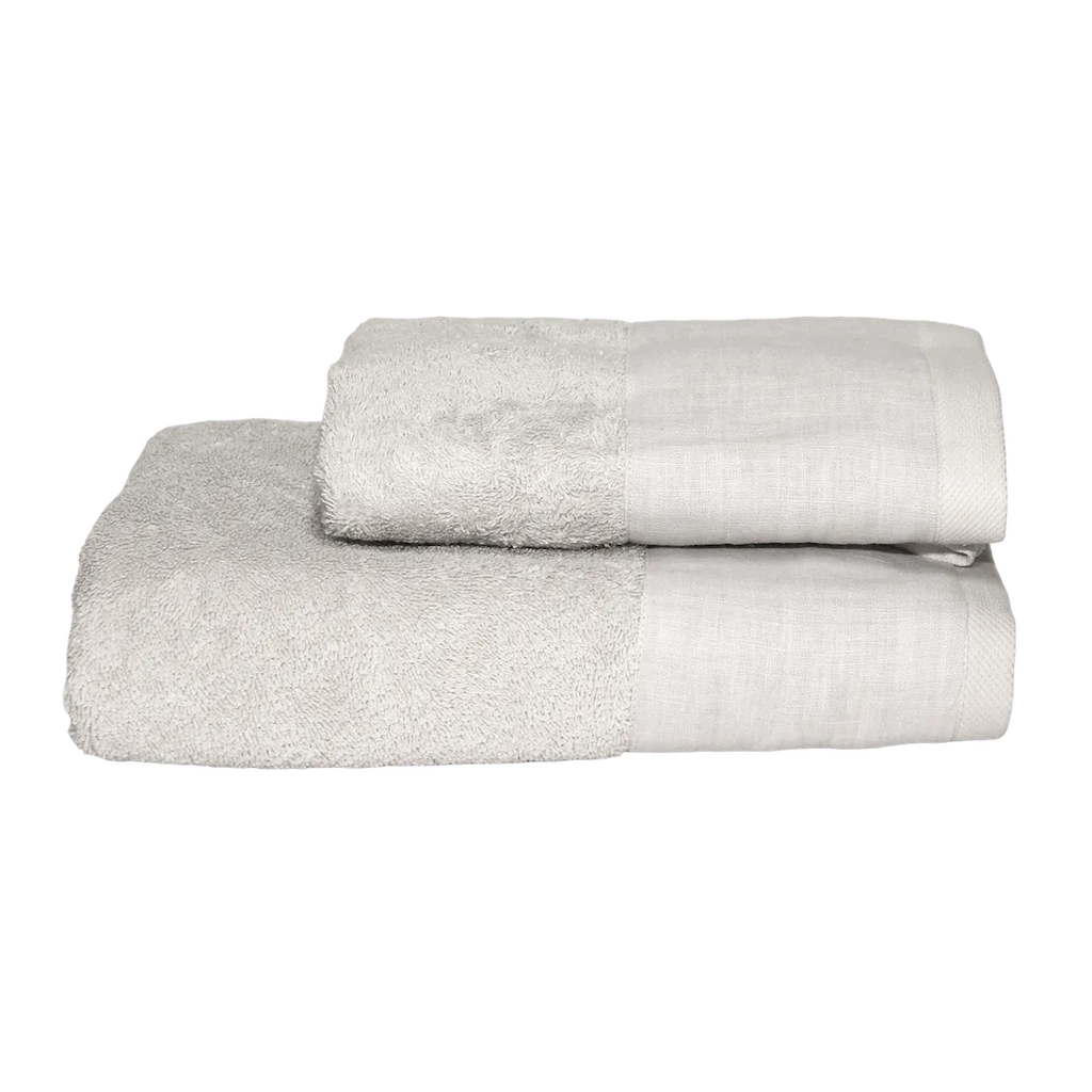 Set Asciugamani Nordic cotone bordo lino