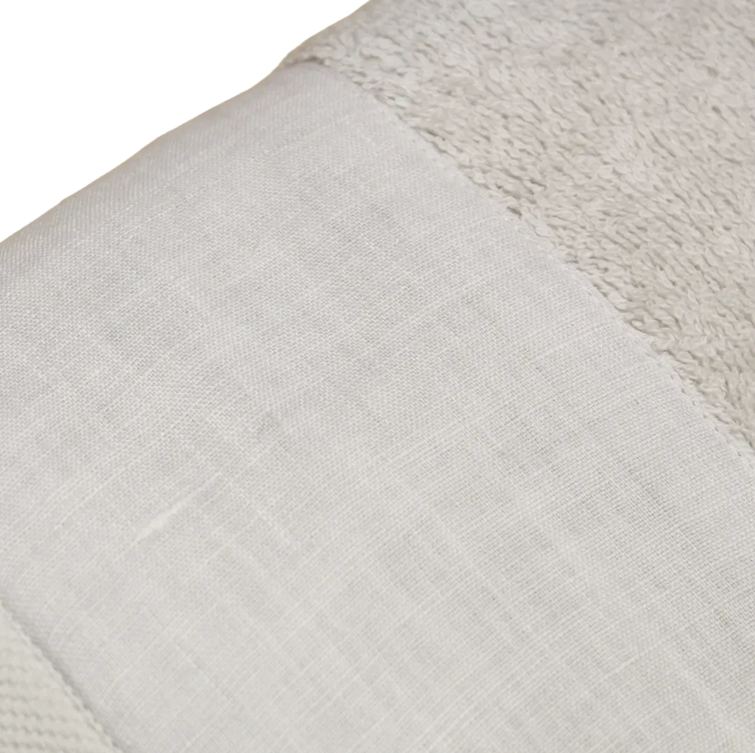 Set Asciugamani Nordic cotone bordo lino