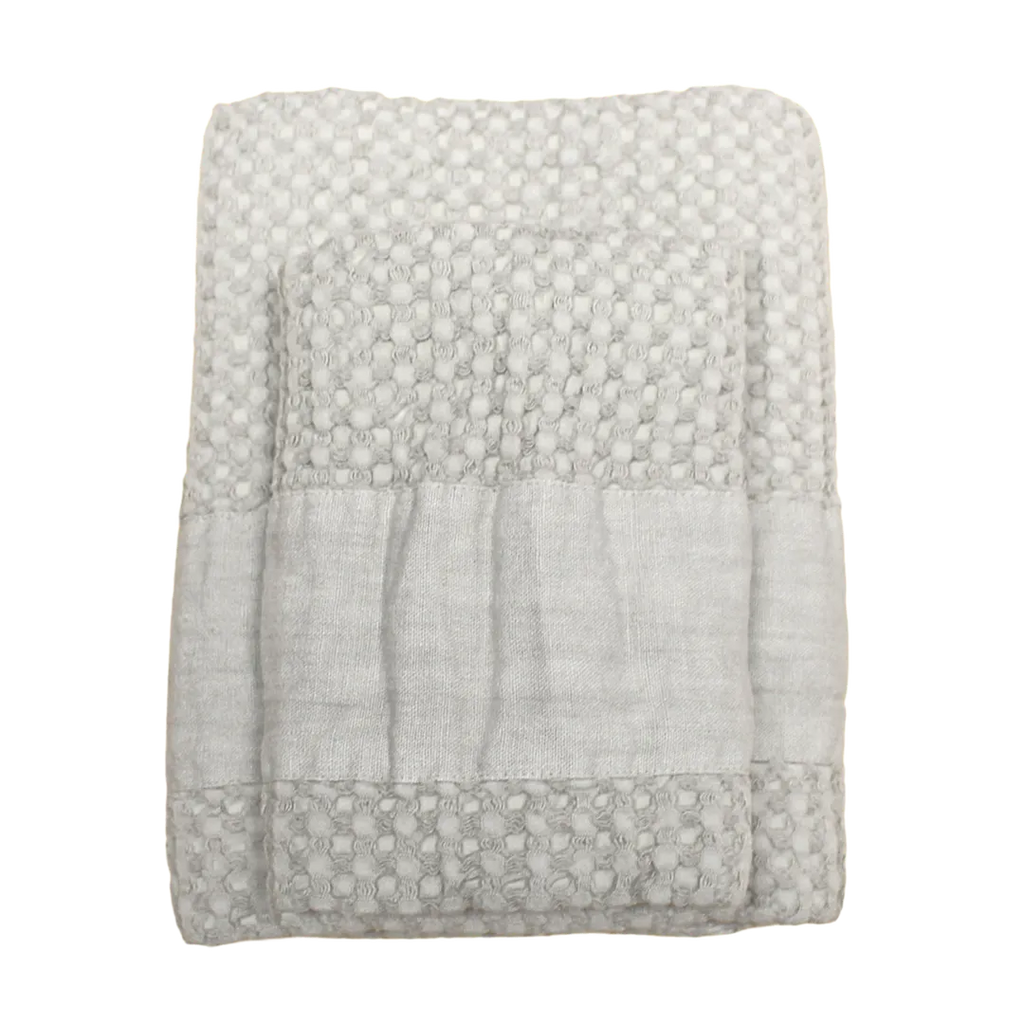 Pure Waffle Towel Set with Linen Border