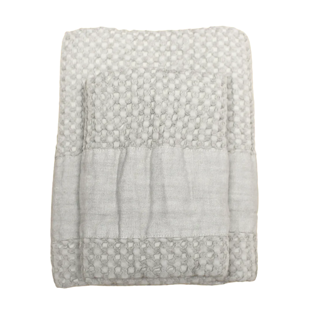 Pure Waffle Towel Set with Linen Border