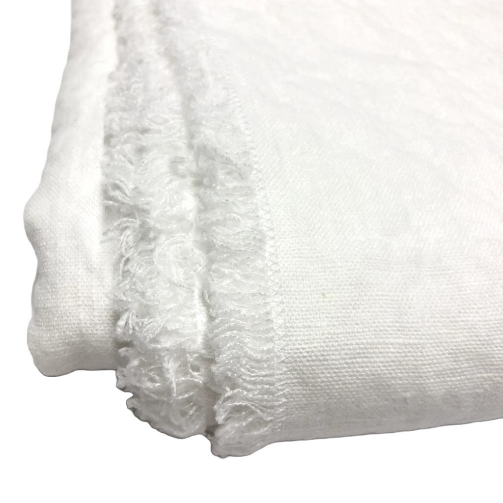 Fringed tablecloth 100% linen - 250gsm