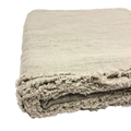 Fringed tablecloth 100% linen - 250gsm