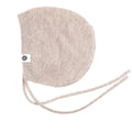 Newborn beanie in ultra-fine Merino wool with ties